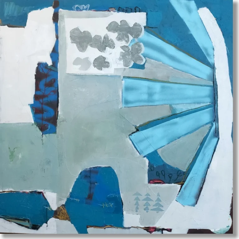 AFTER A LONG DAY – abstraktus paveikslas, 140×147 cm, aliejus ant drobės, menininkas Eigirdas Scinskas