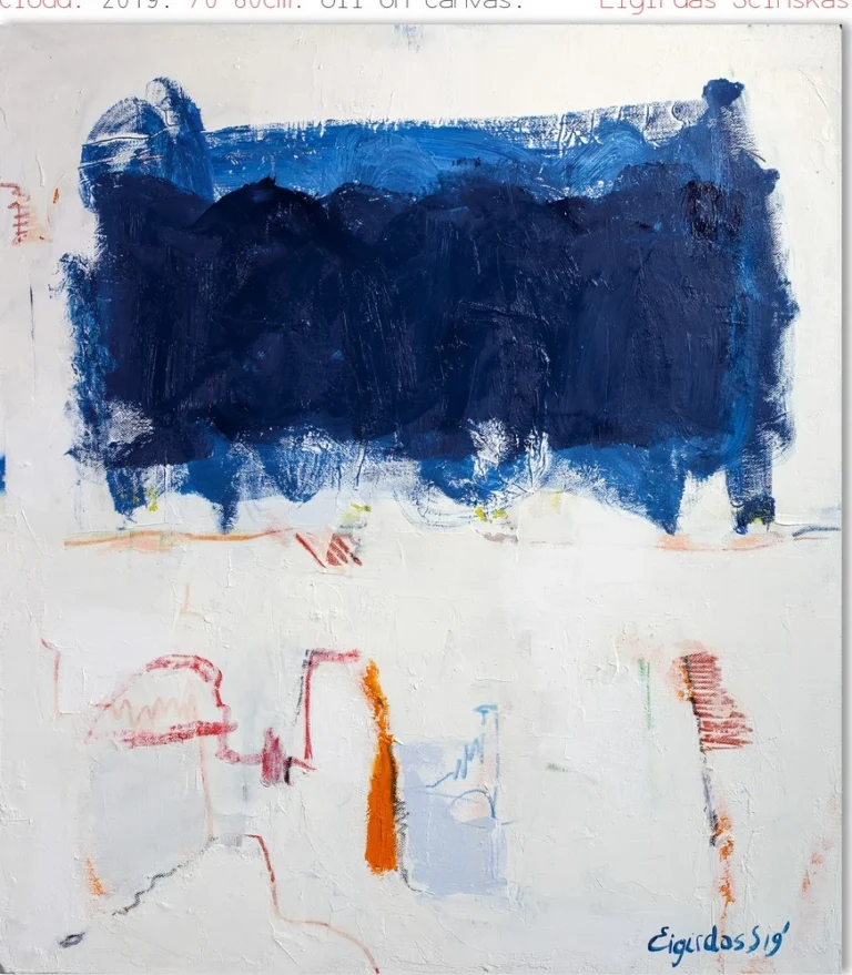 CLOUD – abstraktus paveikslas, 70×80 cm, aliejus ant drobės, menininkas Eigirdas Scinskas