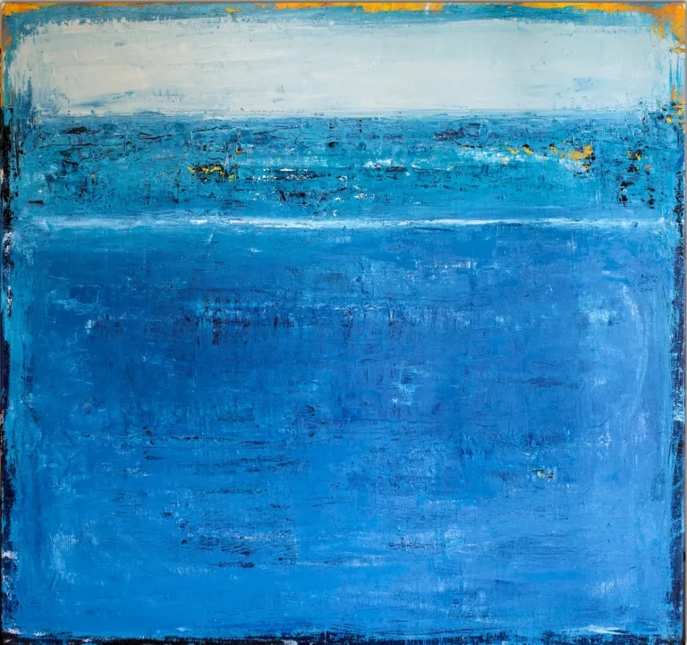 CLOUD ON THE STONE – abstraktus paveikslas, 140×147 cm, aliejus ant drobės, menininkas Eigirdas Scinskas
