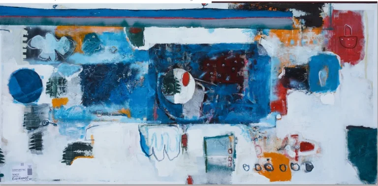 COORDINATES – DEEP FOREST – abstraktus paveikslas, 210×100 cm, aliejus ant drobės, menininkas Eigirdas Scinskas