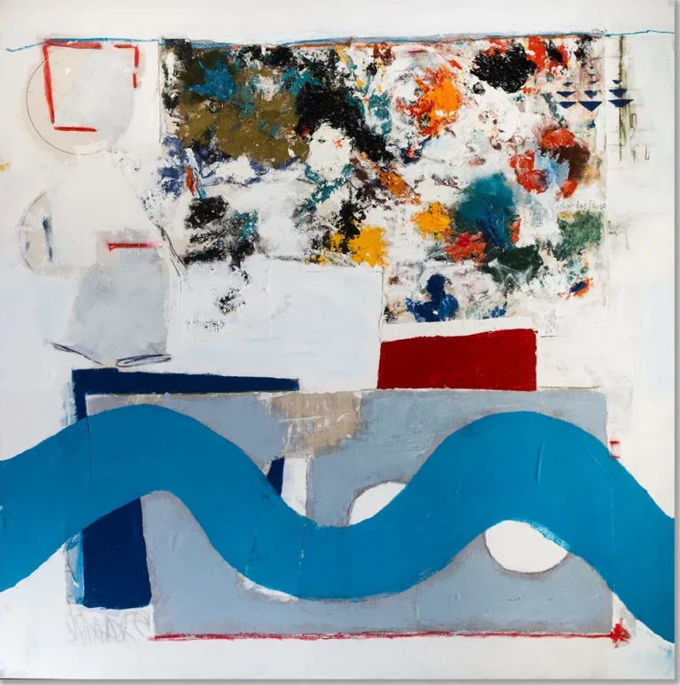 CRUISE – abstraktus paveikslas, 147×147 cm, aliejus ant drobės, menininkas Eigirdas Scinskas