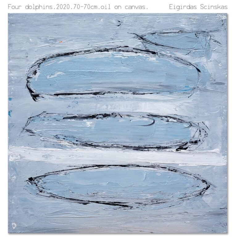 Four Dolphins - Abstraktūs paveikslai Eigirdas Scinskas