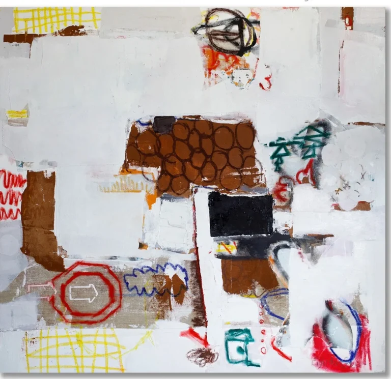 GOOD NEWS – abstraktus paveikslas, 147×140 cm, aliejus ant drobės, menininkas Eigirdas Scinskas