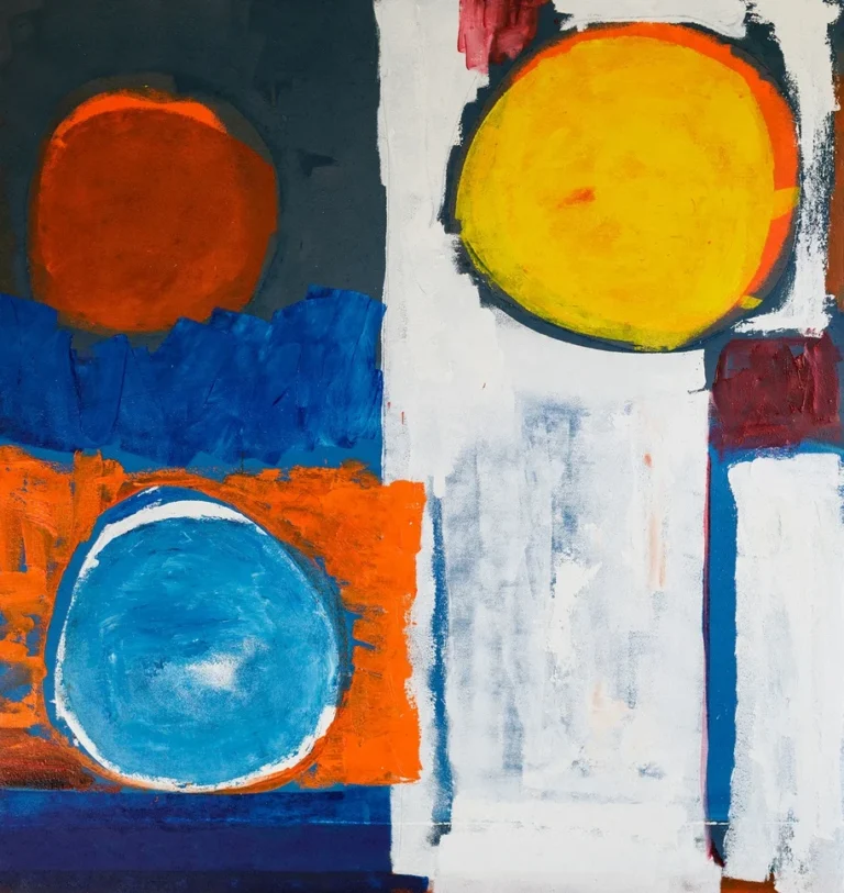 LO MOON – abstraktus paveikslas, 140×147 cm, aliejus ant drobės, menininkas Eigirdas Scinskas