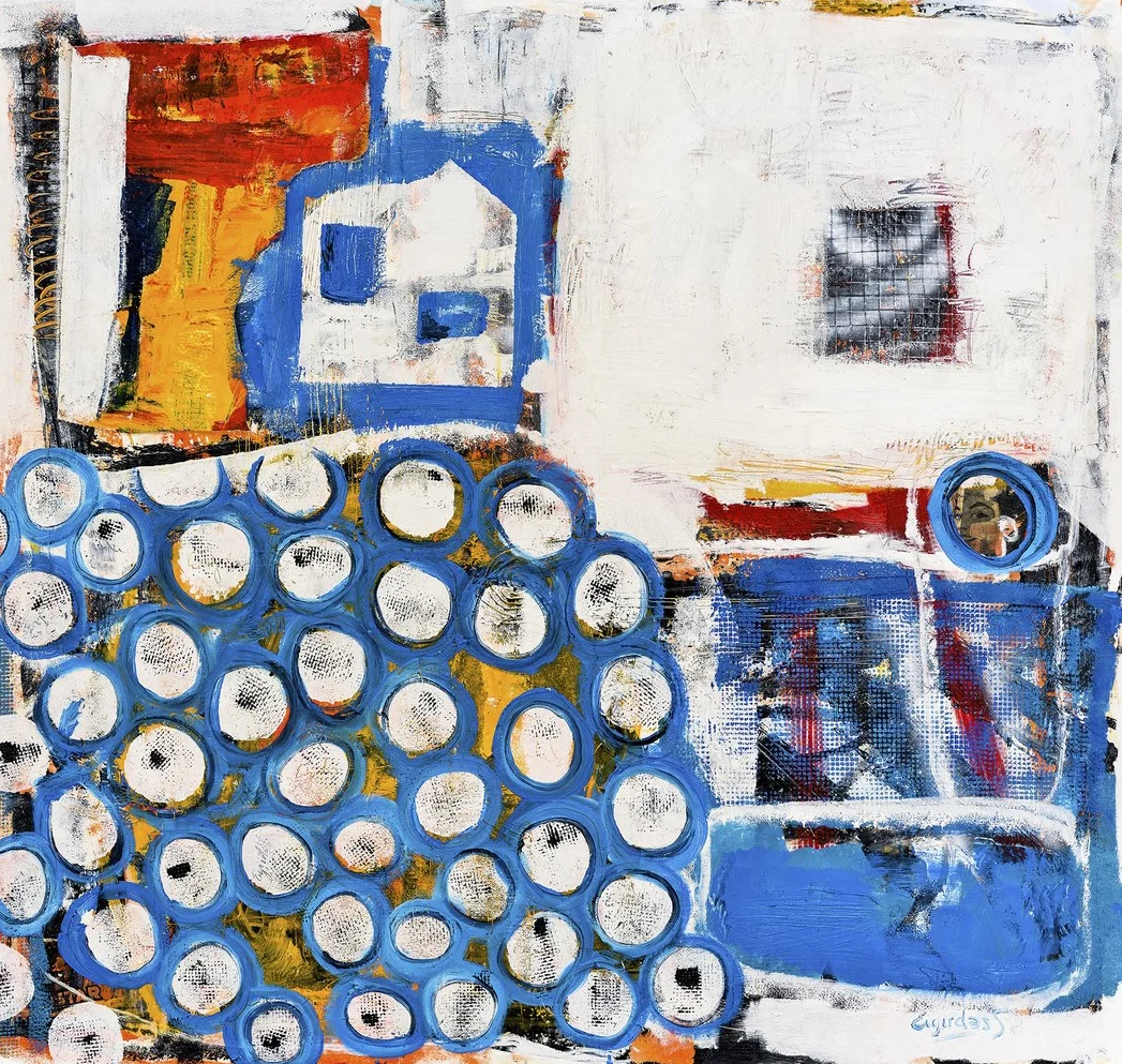 MOLECULES – abstraktus paveikslas, 147×140 cm, aliejus ant drobės, menininkas Eigirdas Scinskas