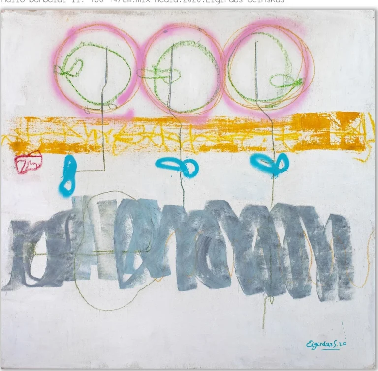SOAP BUBBLES II – abstraktus paveikslas, 136×147 cm, aliejus ant drobės, menininkas Eigirdas Scinskas