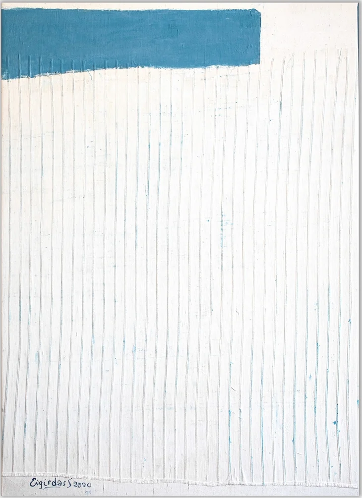 SNOWFLAKE – abstraktus paveikslas, 100×140 cm, aliejus ant drobės, menininkas Eigirdas Scinskas