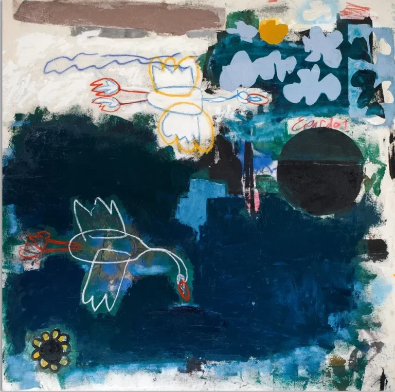 SPRING – abstraktus paveikslas, 147×147 cm, aliejus ant drobės, menininkas Eigirdas Scinskas