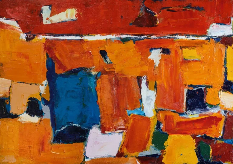 THE COLORS OF HEAT – abstraktus paveikslas, 140×100 cm, aliejus ant drobės, menininkas Eigirdas Scinskas