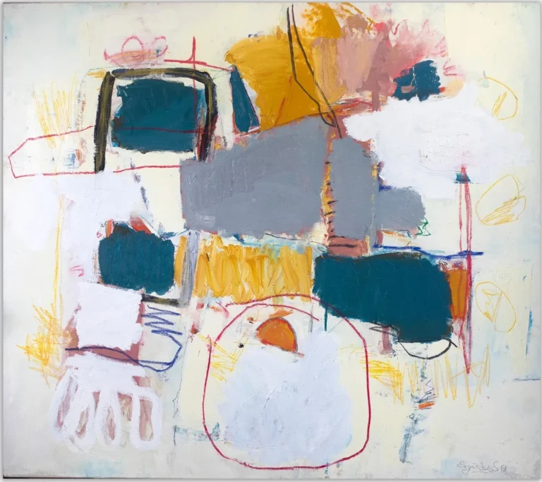THE GIFT – abstraktus paveikslas, 124×140 cm, aliejus ant drobės, menininkas Eigirdas Scinskas