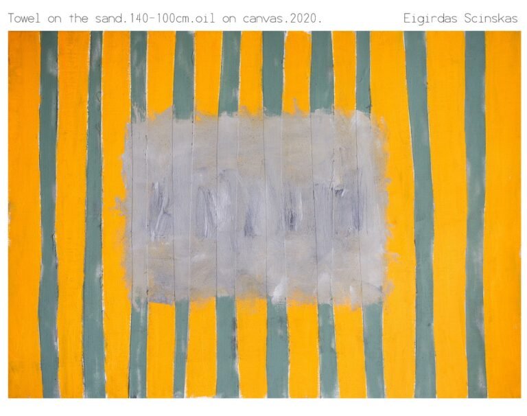 Towel on the sand - Abstraktūs paveikslai Eigirdas Scinskas