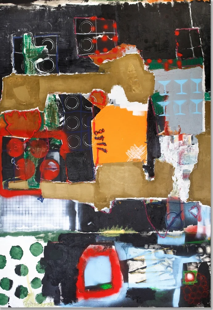 VOYAGE VOYAGE – abstraktus paveikslas, 130×190 cm, aliejus ant drobės, menininkas Eigirdas Scinskas