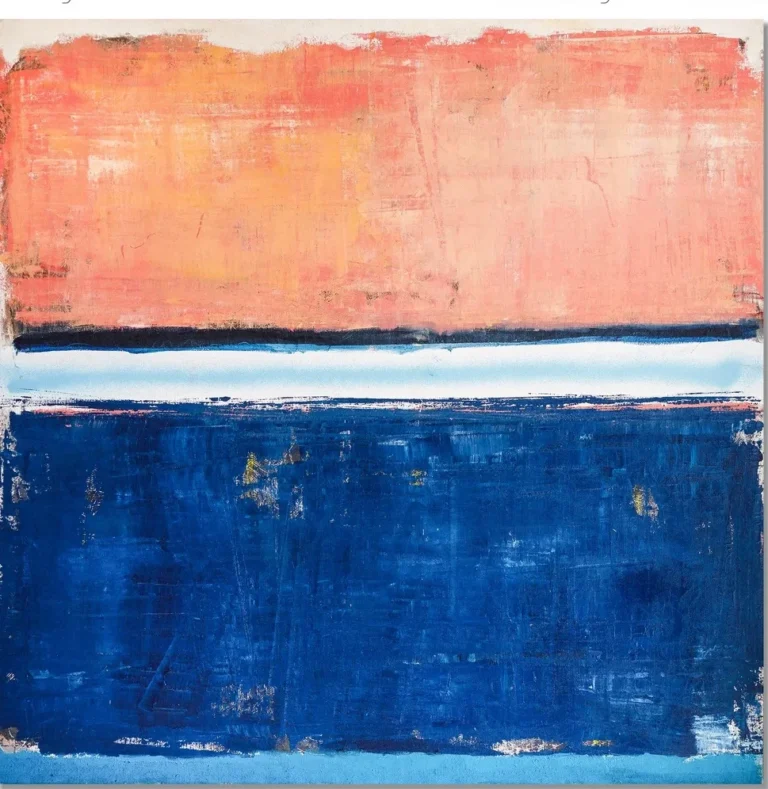 WAITING FOR THE WAVES – abstraktus paveikslas, 150×150 cm, aliejus ant drobės, menininkas Eigirdas Scinskas