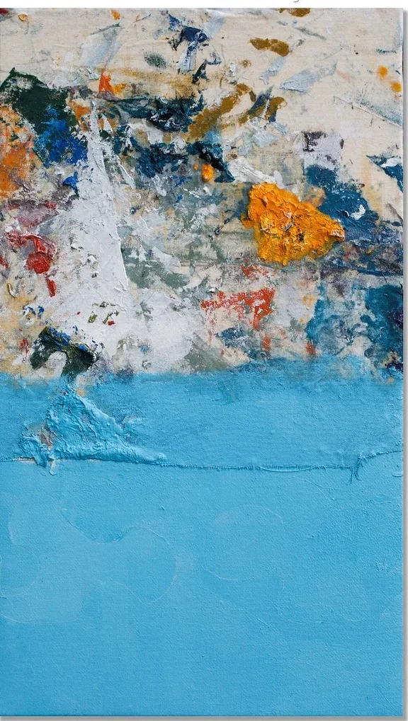 WATERFALL – abstraktus paveikslas, 40×70 cm, aliejus ant drobės, menininkas Eigirdas Scinskas