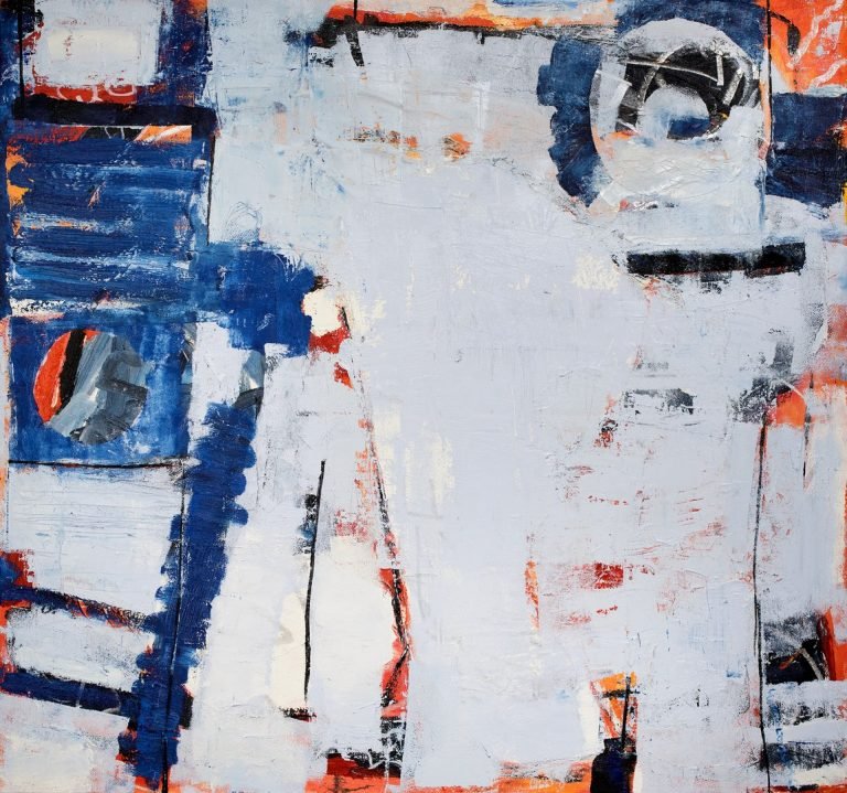 White on the Blue - Abstraktūs paveikslai Eigirdas Scinskas