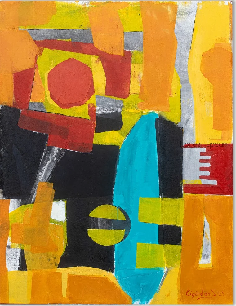 AFRICA 2021 – abstraktus paveikslas, 107×140 cm, aliejus ant drobės, menininkas Eigirdas Scinskas