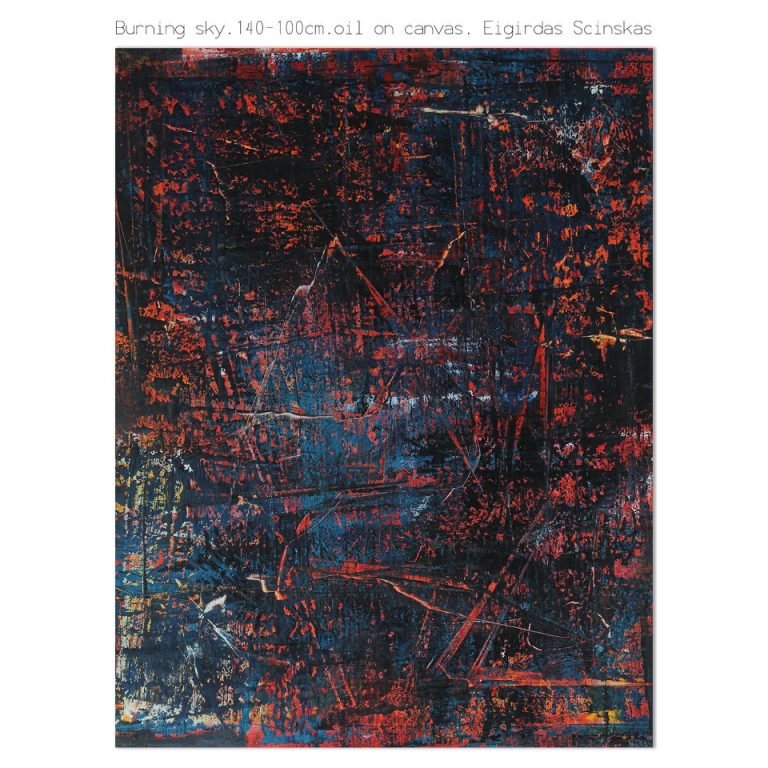 Burning sky - Abstraktūs paveikslai Eigirdas Scinskas