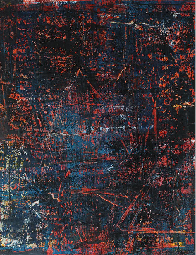 BURNING SKY – abstraktus paveikslas, 100×140 cm, aliejus ant drobės, menininkas Eigirdas Scinskas