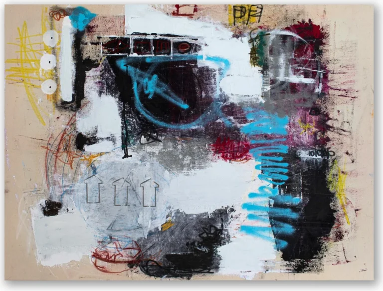 SOUND TRACK – abstraktus paveikslas, 140×100 cm, aliejus ant drobės, menininkas Eigirdas Scinskas