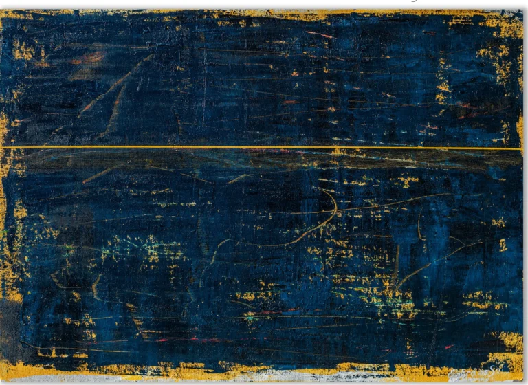 GOLDEN HOUR – abstraktus paveikslas, 140×100 cm, aliejus ant drobės, menininkas Eigirdas Scinskas