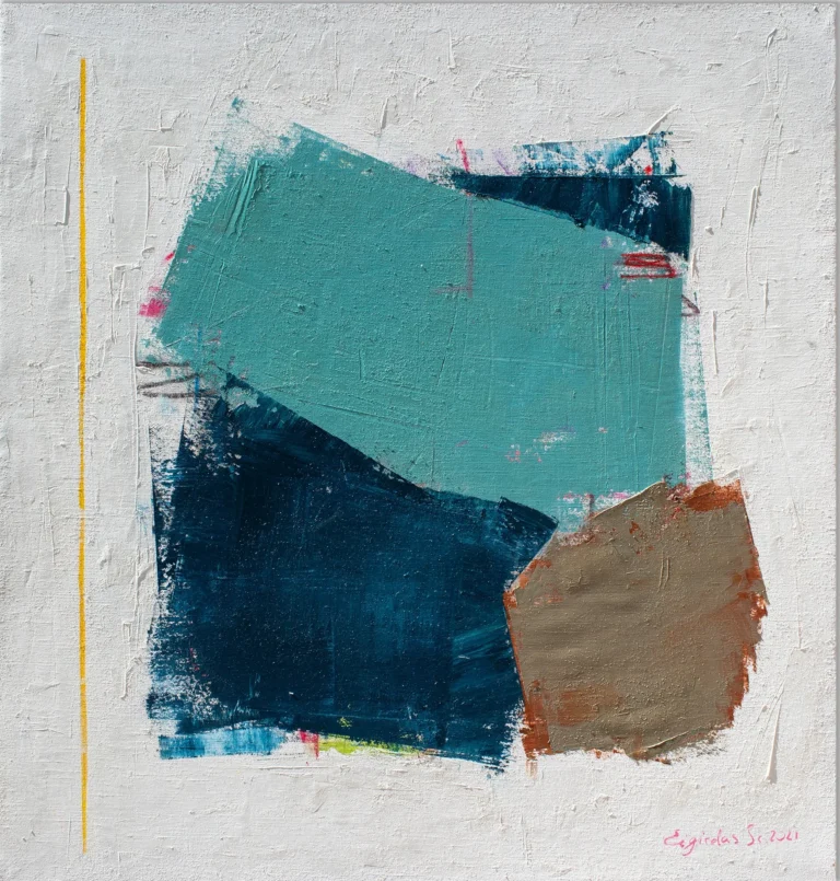 TOKYO – abstraktus paveikslas, 140×147 cm, aliejus ant drobės, menininkas Eigirdas Scinskas