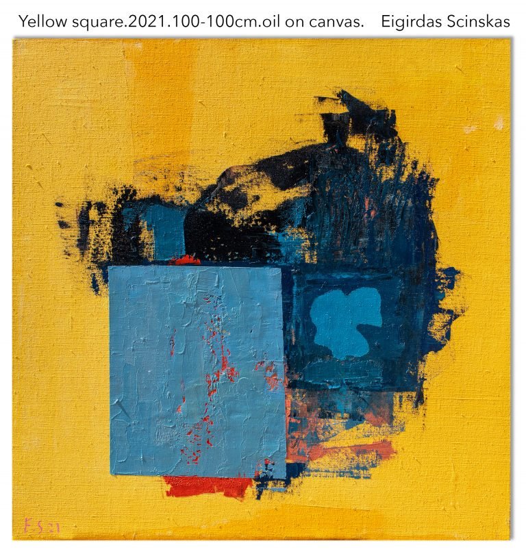Yellow square - Abstraktūs paveikslai Eigirdas Scinskas