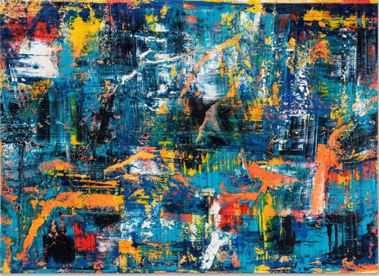 HOT LAVA – abstraktus paveikslas, 140×100 cm, aliejus ant drobės, menininkas Eigirdas Scinskas