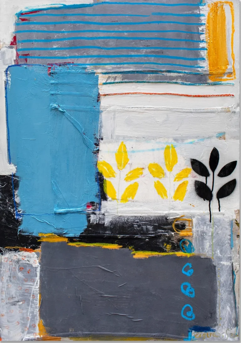 LEMON GARDEN – abstraktus paveikslas, 70×100 cm, aliejus ant drobės, menininkas Eigirdas Scinskas