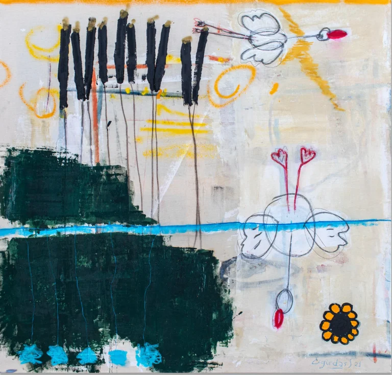 AUTUMN – abstraktus paveikslas, 147×140 cm, aliejus ant drobės, menininkas Eigirdas Scinskas