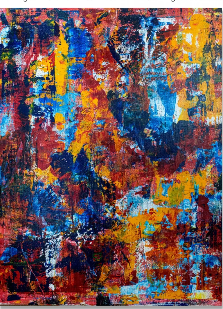 BURNING SUN LAVA – abstraktus paveikslas, 105×140 cm, aliejus ant drobės, menininkas Eigirdas Scinskas