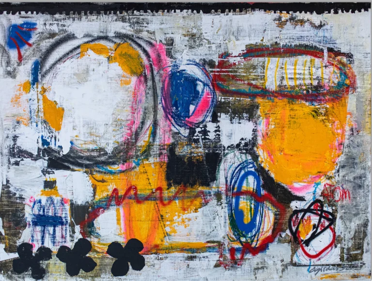 MODERN ATOM – abstraktus paveikslas, 140×105 cm, aliejus ant drobės, menininkas Eigirdas Scinskas