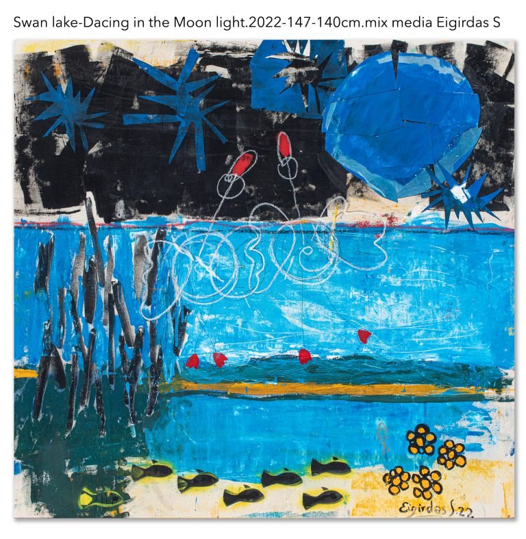 Swan lake - Dancing in the Moon light - Abstraktūs paveikslai Eigirdas Scinskas