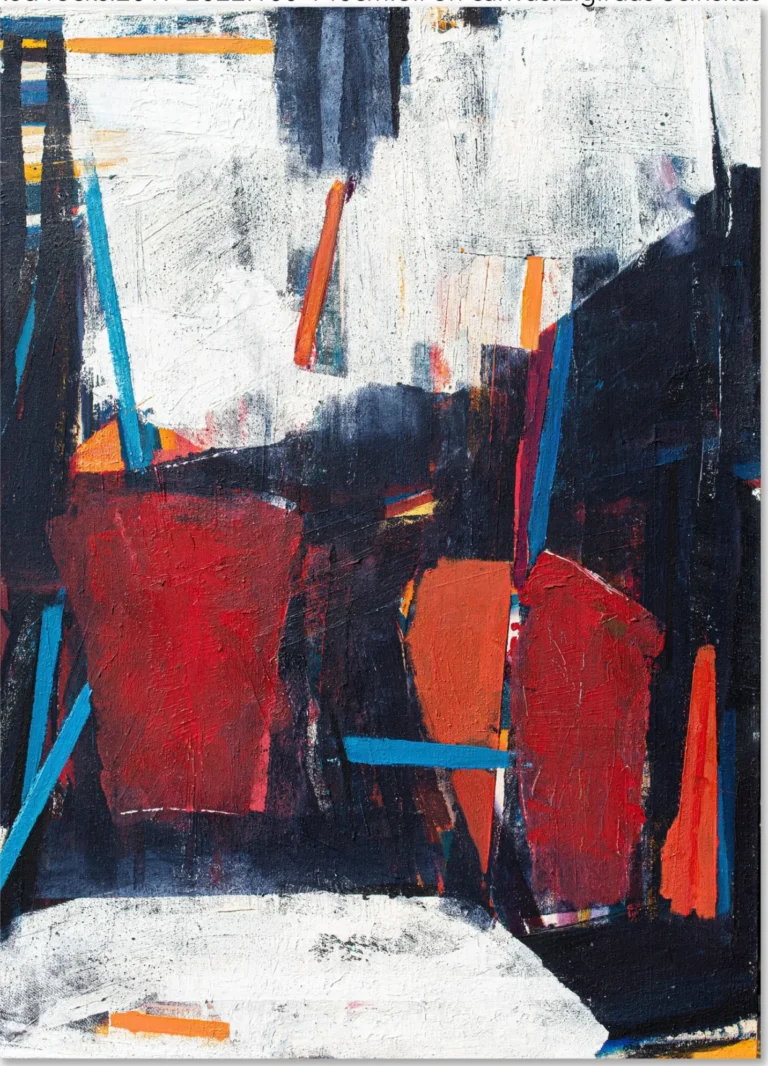 RED ROCKS – abstraktus paveikslas, 100×140 cm, aliejus ant drobės, menininkas Eigirdas Scinskas