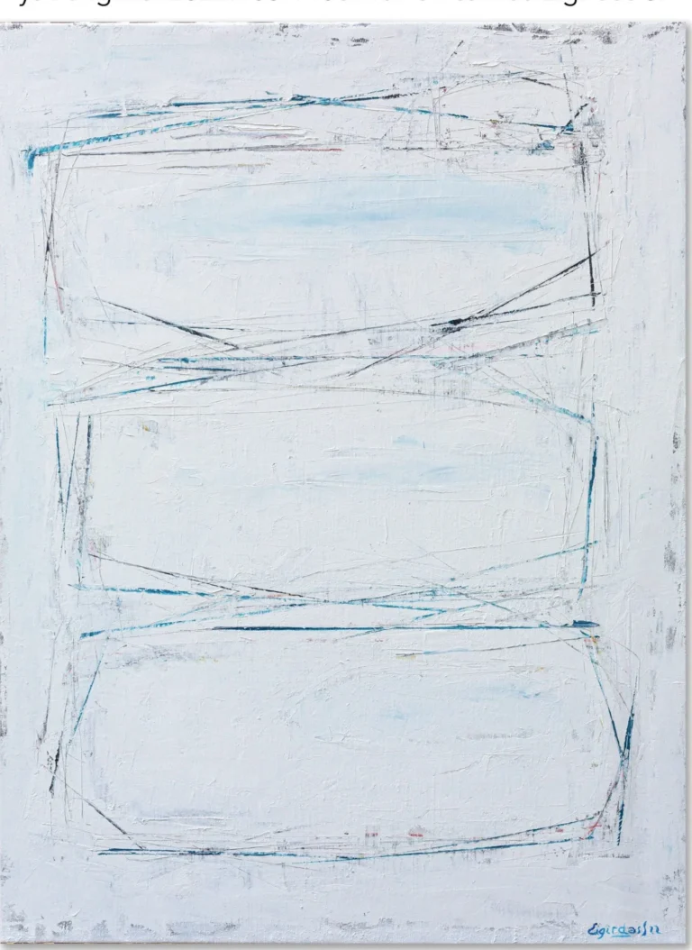 THREE WHALES – abstraktus paveikslas, 105×140 cm, aliejus ant drobės, menininkas Eigirdas Scinskas