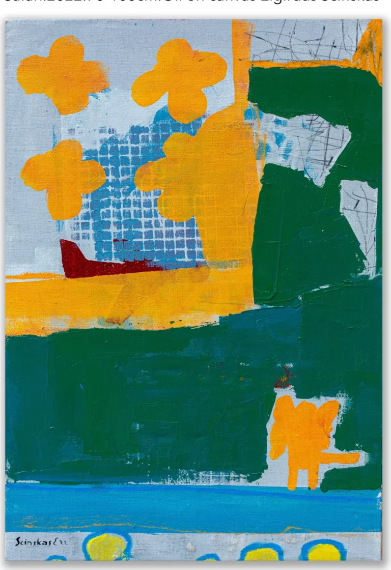 SAFARI – abstraktus paveikslas, 70×100 cm, aliejus ant drobės, menininkas Eigirdas Scinskas
