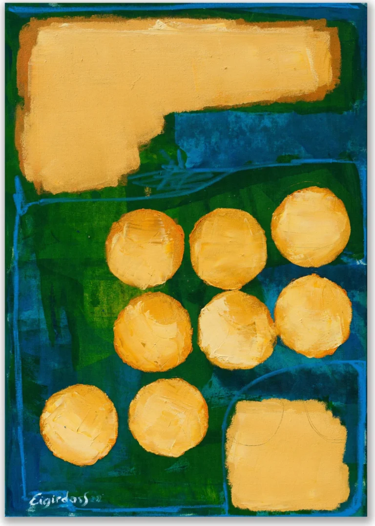 SMALL FLYING CLOUDS – abstraktus paveikslas, 70×100 cm, aliejus ant drobės, menininkas Eigirdas Scinskas