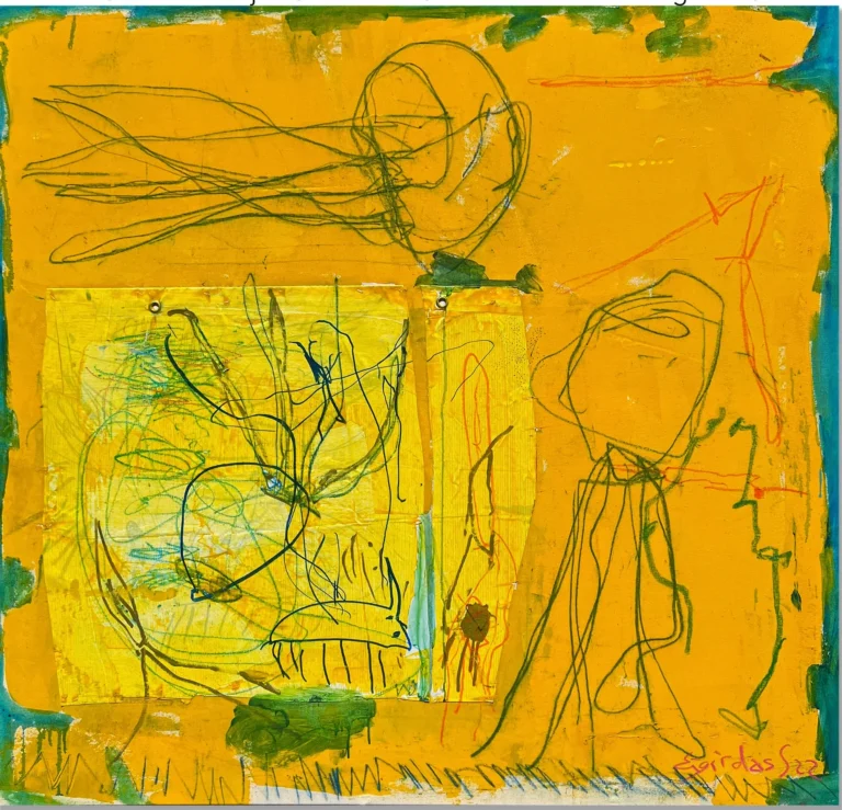 IN THE SUNLIGHT – abstraktus paveikslas, 147×140 cm, aliejus ant drobės, menininkas Eigirdas Scinskas