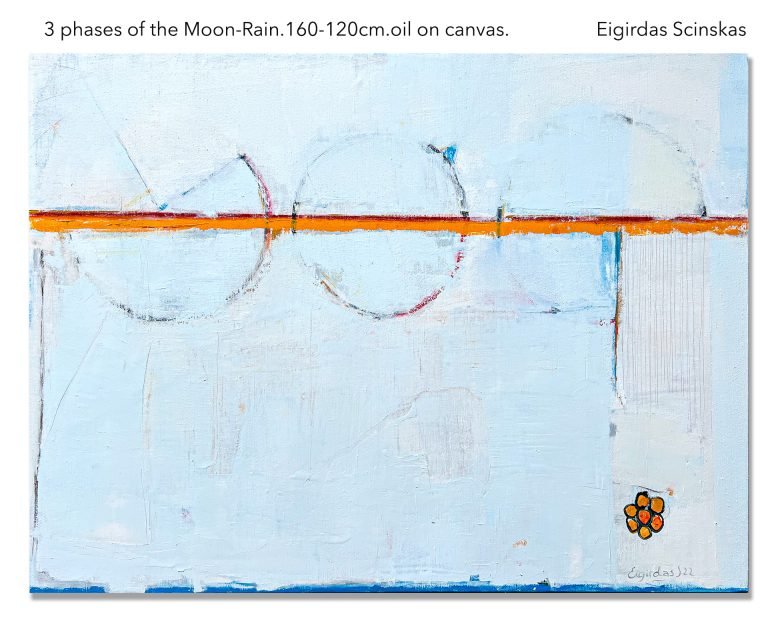 3 Phases of the Moon - Rain - Abstraktūs paveikslai Eigirdas Scinskas