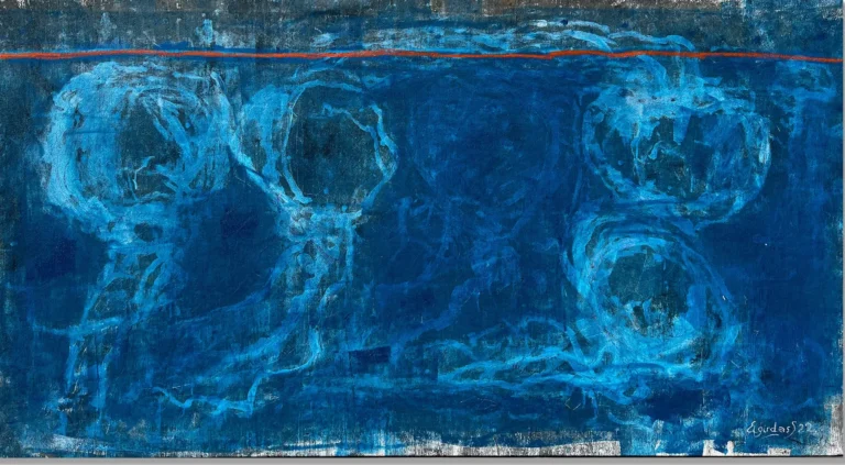 IN THE LIGHT OF THE SKY – abstraktus paveikslas, 250×135 cm, aliejus ant drobės, menininkas Eigirdas Scinskas