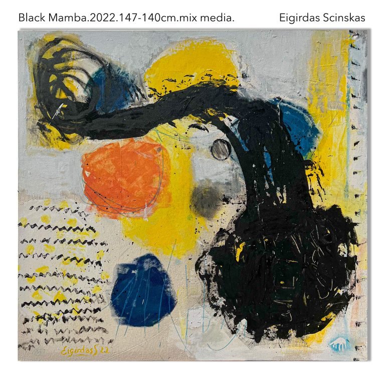Black Mamba - Abstraktūs paveikslai Eigirdas Scinskas