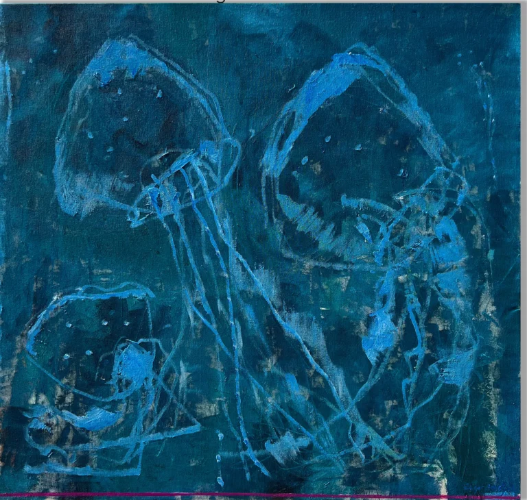 CONSTELLATION – abstraktus paveikslas, 140×147 cm, aliejus ant drobės, menininkas Eigirdas Scinskas