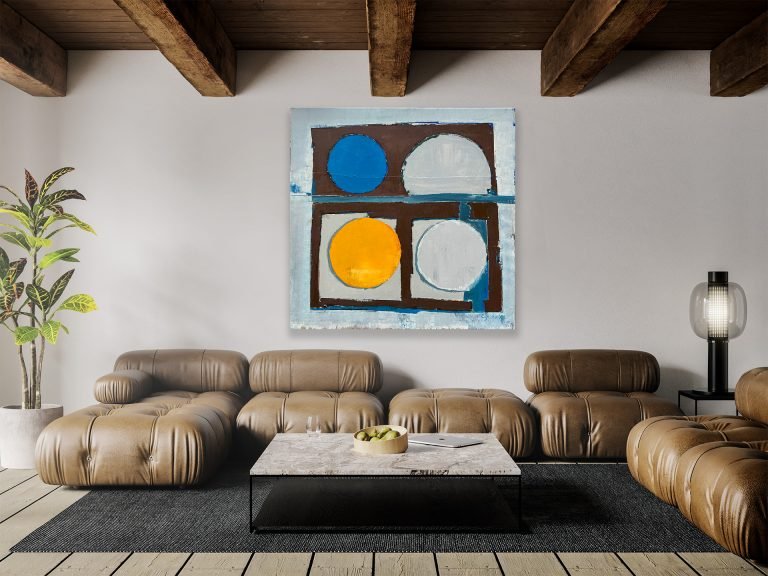 Three phases of the Moon - Day time - Abstraktūs paveikslai Eigirdas Scinskas