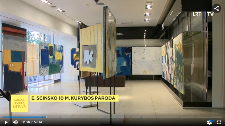 Eigirdas Scinskas atvėrė abstrakčių paveikslų paroda kūrybos jubiliejui paminėti: manęs niekas neriboja