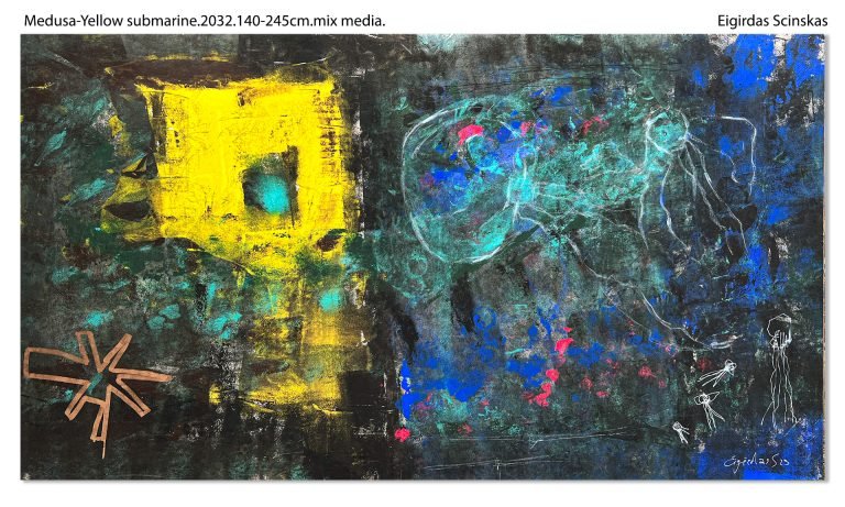 Medusa - Yellow submarine - Abstraktūs paveikslai Eigirdas Scinskas