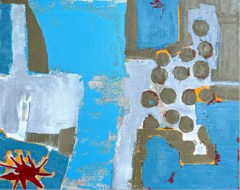 URBAN – abstraktus paveikslas, 140×100 cm, mišri technika ant drobės, menininkas Eigirdas Scinskas