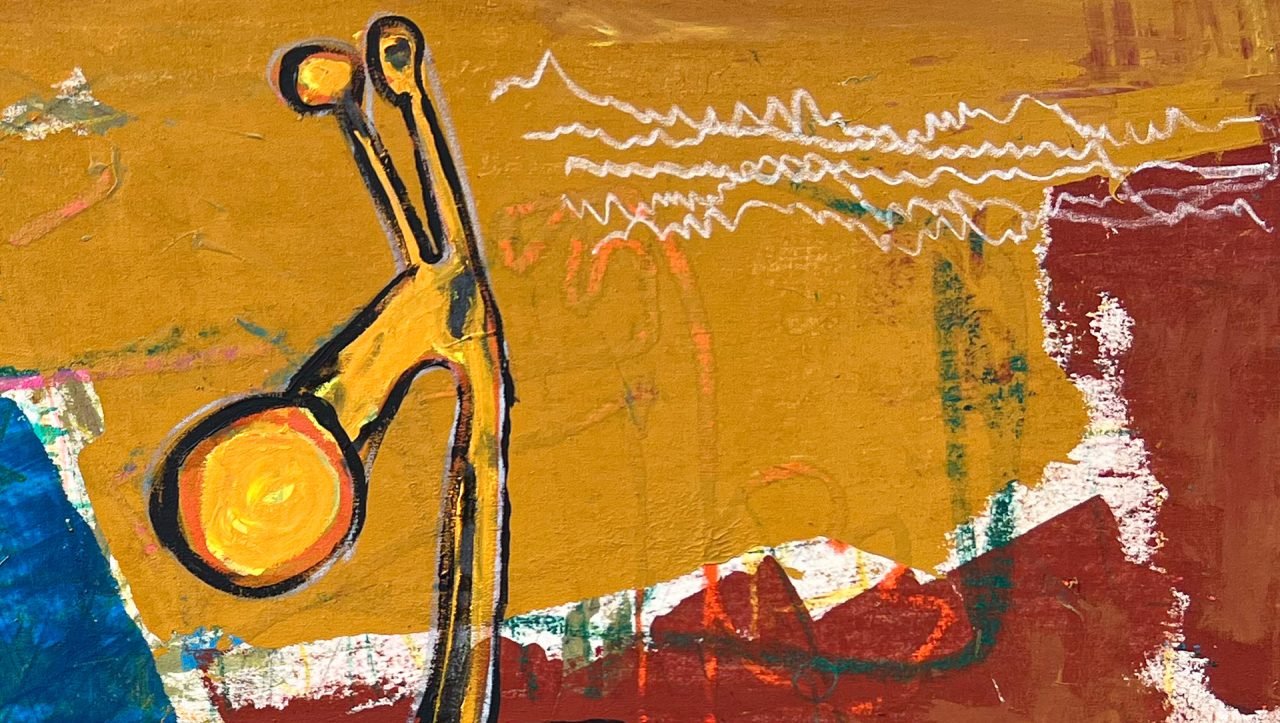 Du Draugai 2023, 150-100cm, mix media