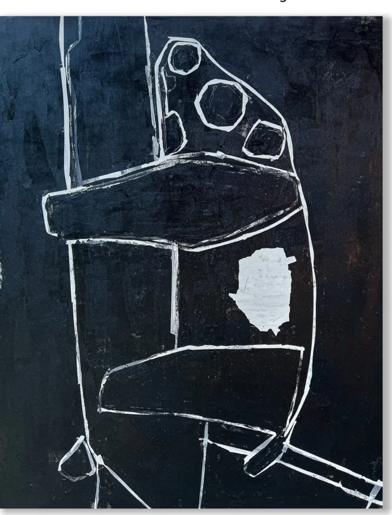PANDA – abstraktus paveikslas, 110×140 cm, mišri technika ant drobės, menininkas Eigirdas Scinskas