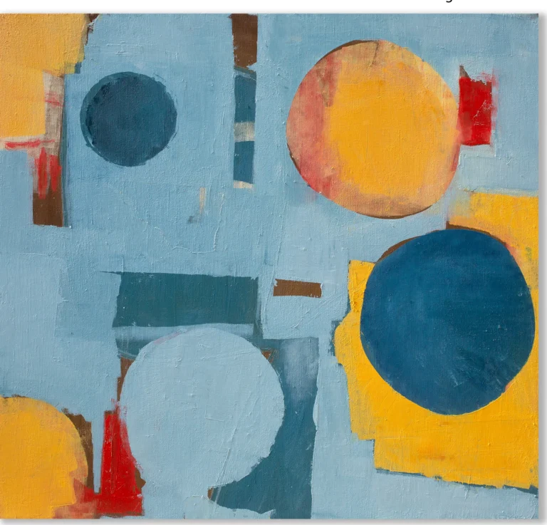 5 PLANETS – abstraktus paveikslas, 147×140 cm, aliejus ant drobės, menininkas Eigirdas Scinskas