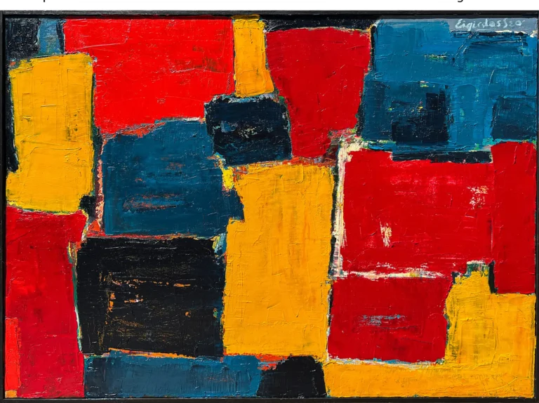 LANDSCAPE – SICILY – abstraktus paveikslas, 142×102 cm, aliejus ant drobės, menininkas Eigirdas Scinskas