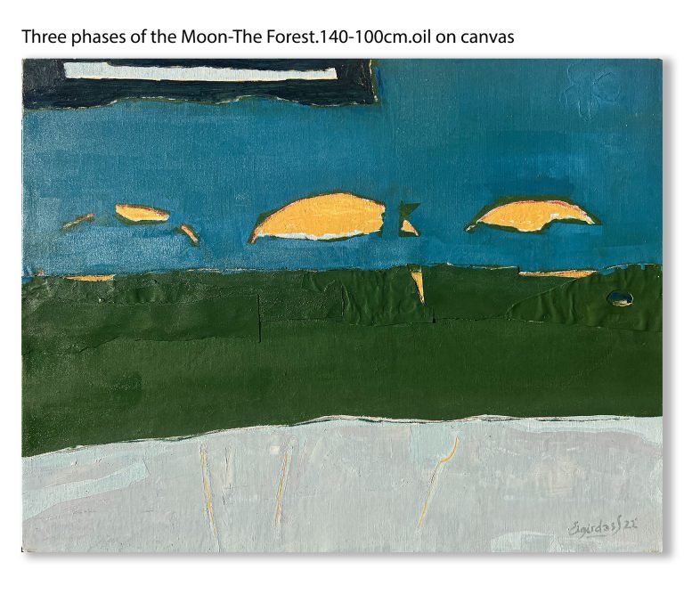 Three phases of the Moon - The Forest - Abstraktūs paveikslai Eigirdas Scinskas